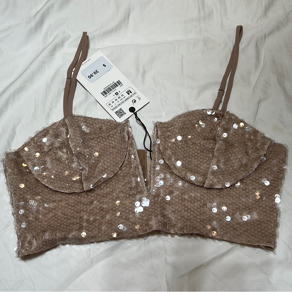 Zara Sequence Crop Top NYE